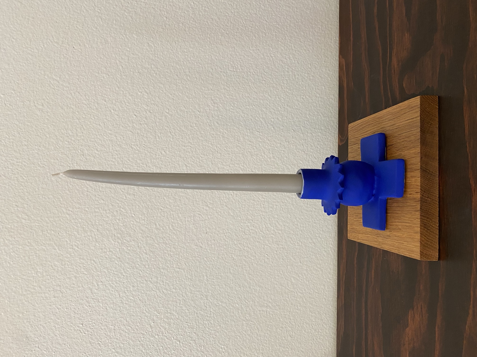 Blue candleholder